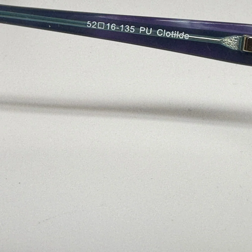 Lilly Pulitzer Clotilde Eyeglasses Purple Teal Marble‎ 52-16-135 PU 22192
